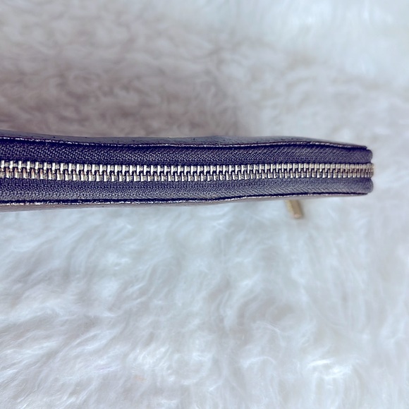 TORY BURCH dark brown metallic wallet - Picture 4 of 8